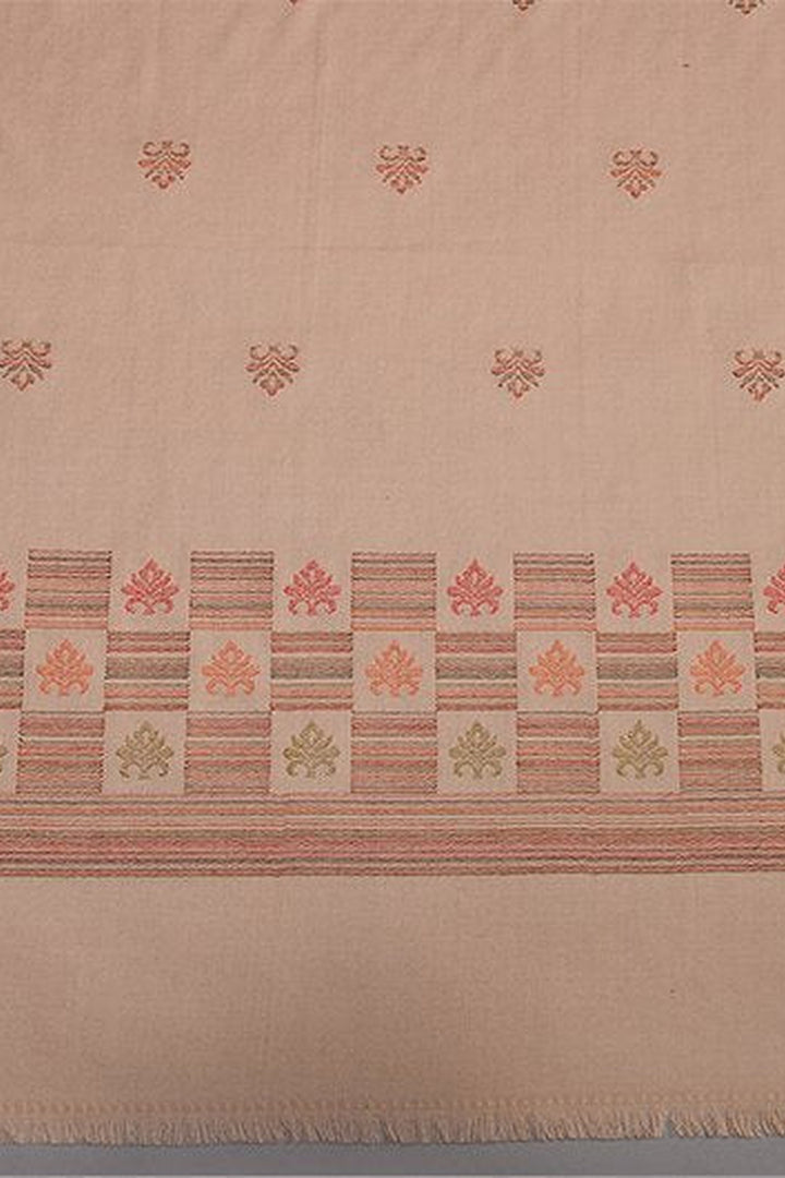 Jacquard Women's  Shawl With Fusion Work