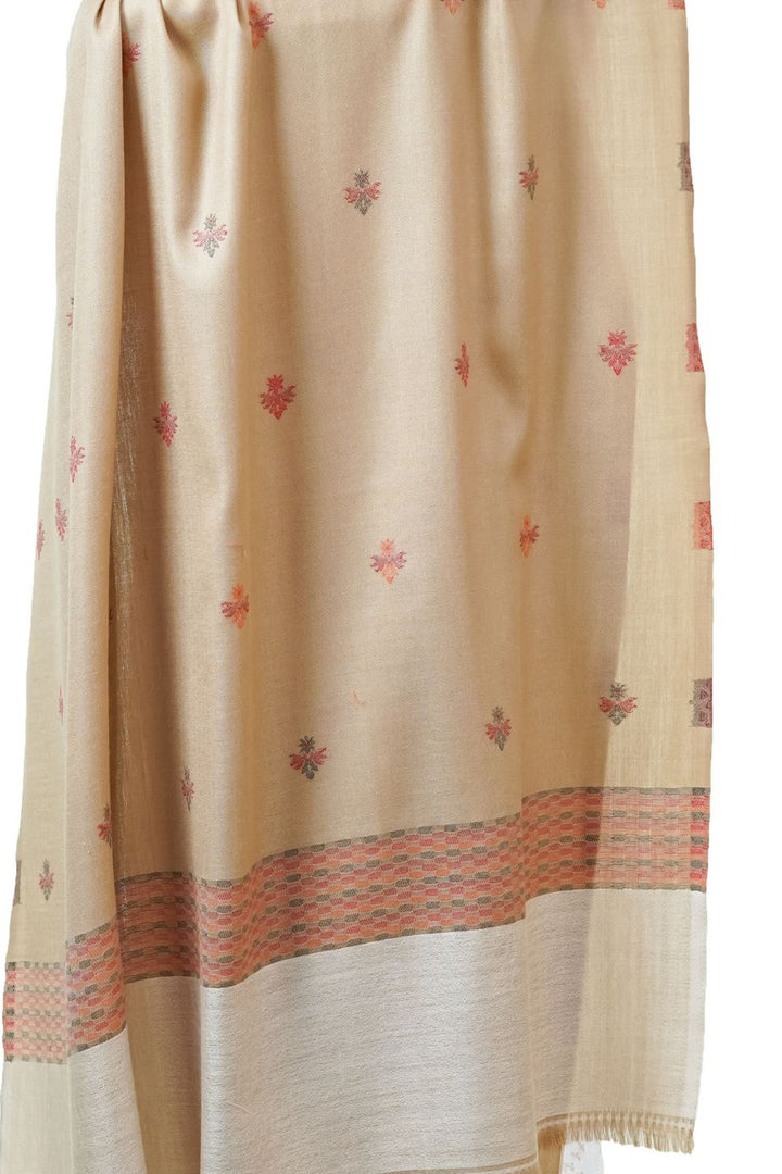 Jacquard Women's  Shawl With Fusion Work