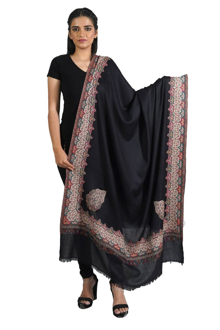 Woven Extra Fine Border Design Women's Shawl