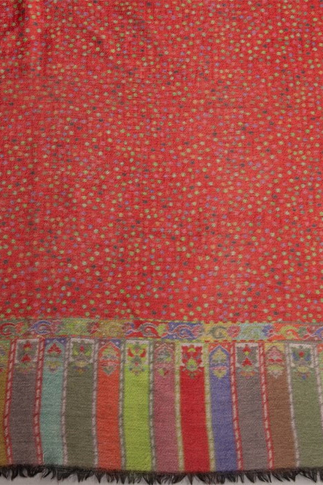 Red Digital Print Reversible Women's Shawl