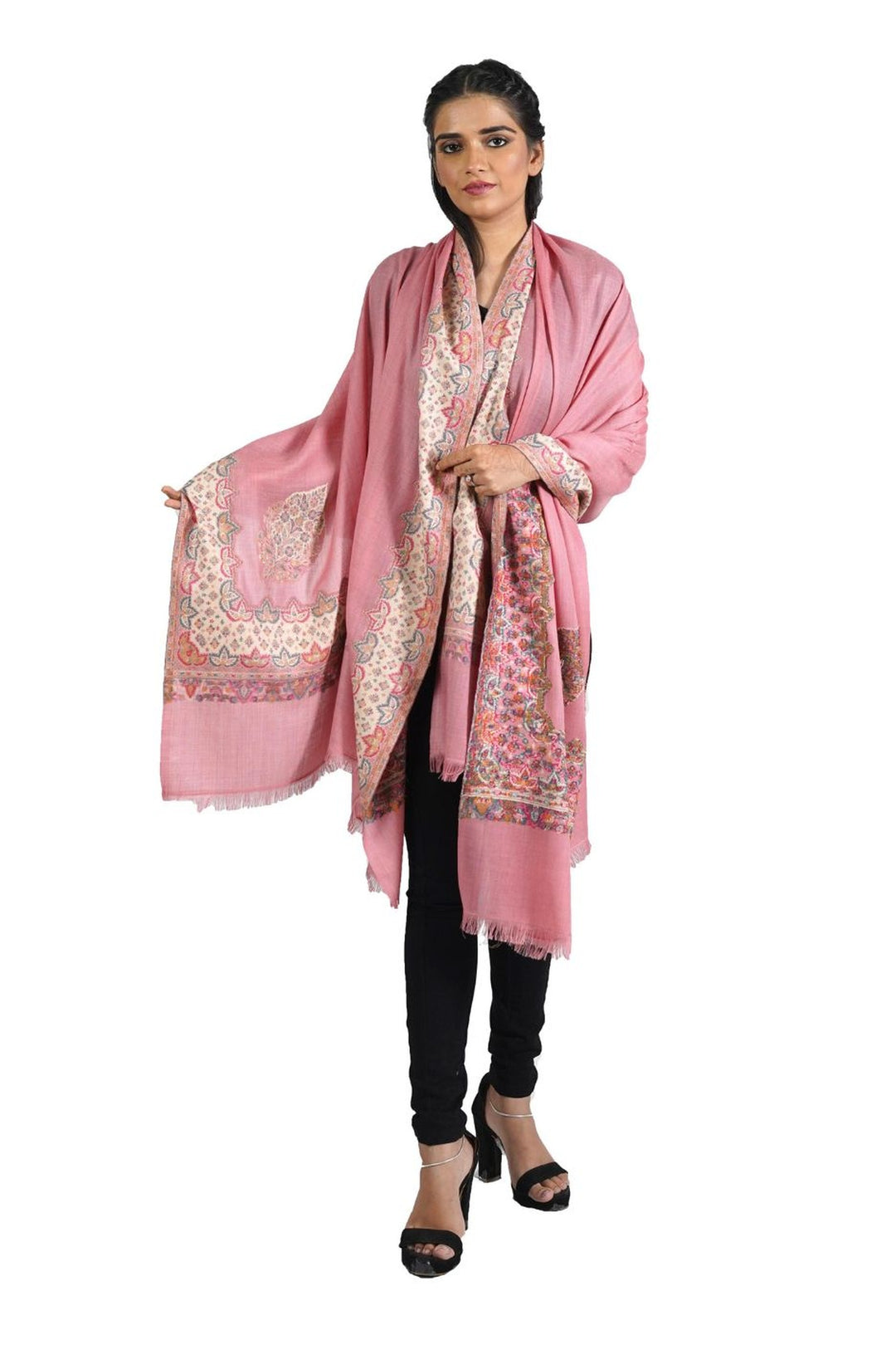 Woven Extra Fine Border Design Women's Shawl