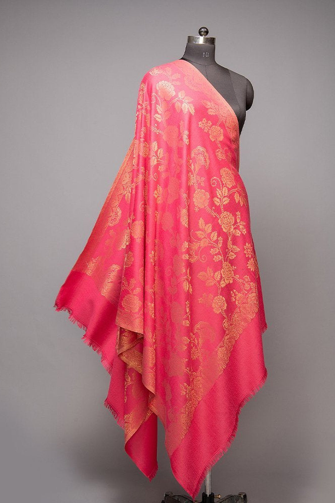 Merino Wool Kani Women's Shawl With Zari