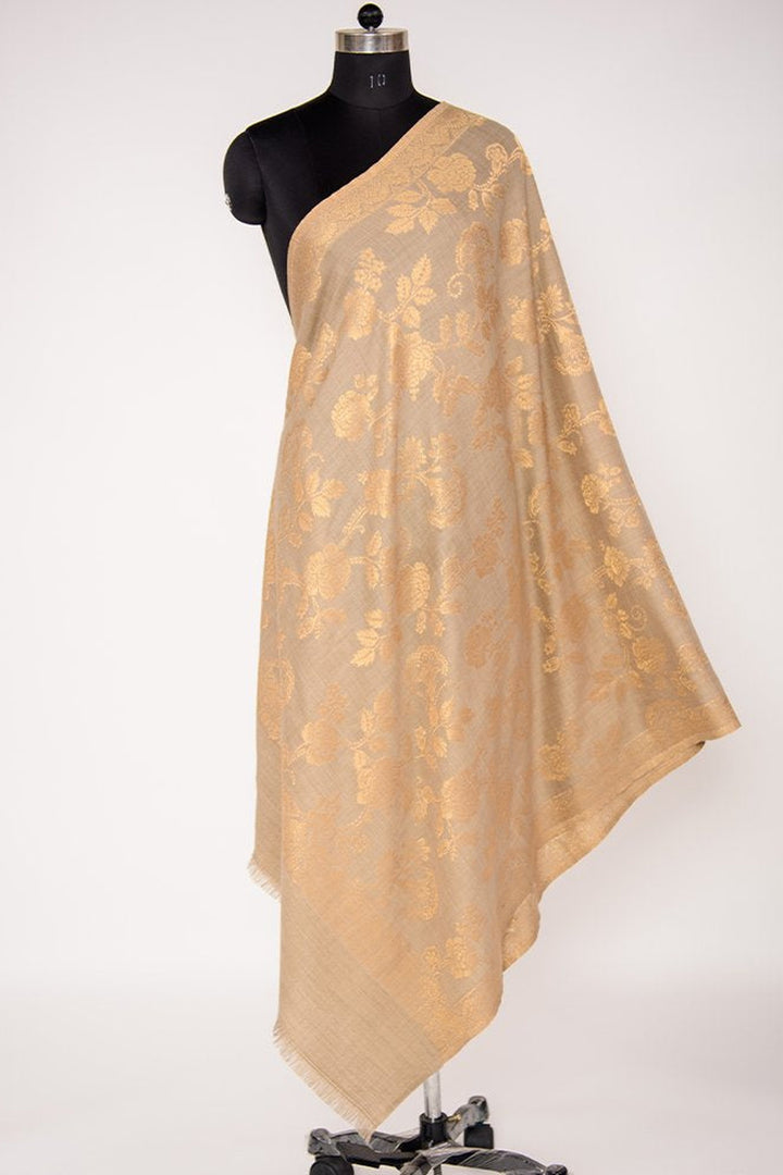 Merino Wool Kani Women's Shawl With Zari