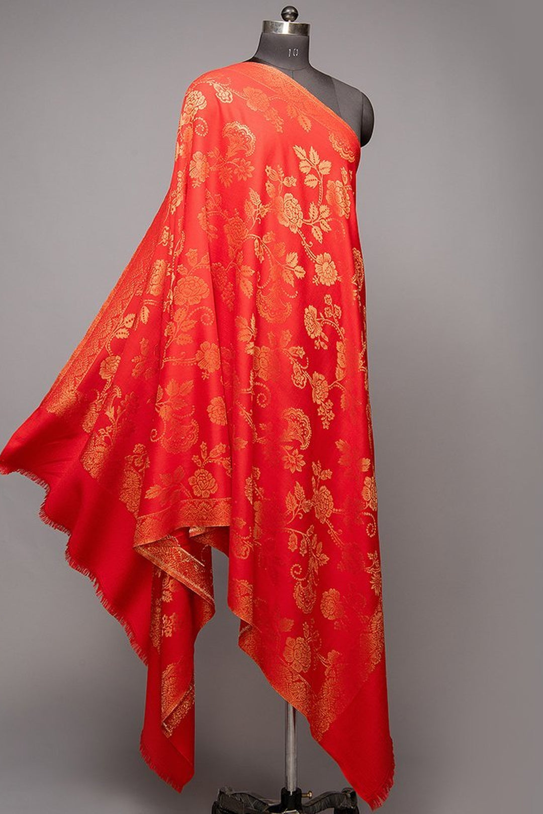 Merino Wool Kani Women's Shawl With Zari