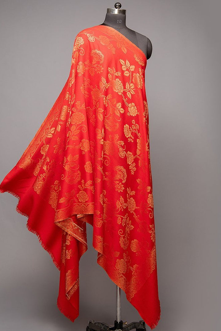 Merino Wool Kani Women's Shawl With Zari