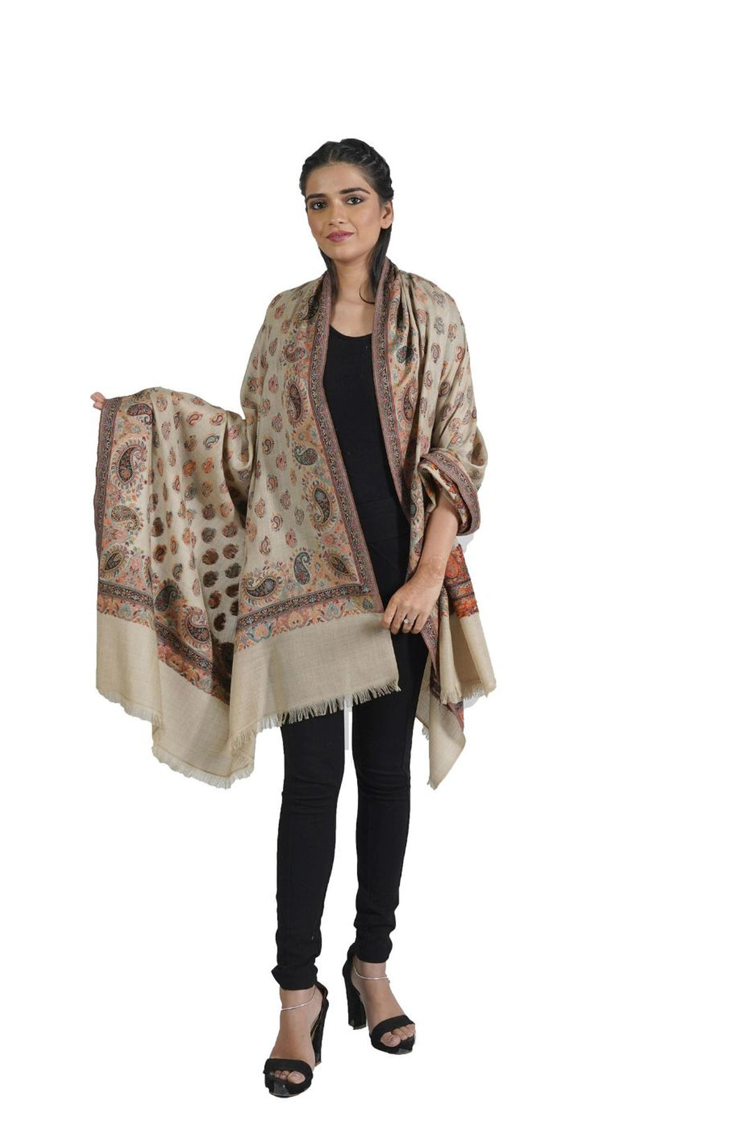Woven Extra Fine Full Jaal Design Women's Shawl