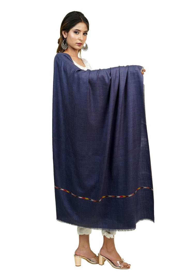 Women's Shawl Woven On Handloom With Intricate Kullu Border