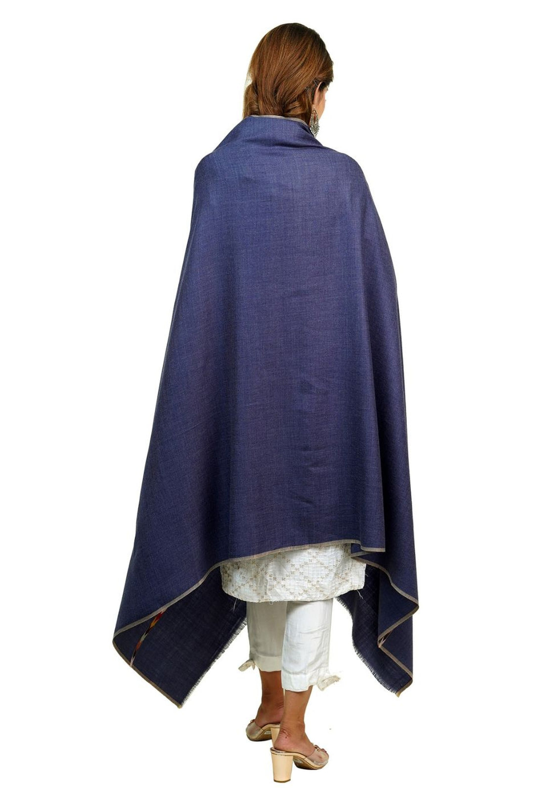 Women's Shawl Woven On Handloom With Intricate Kullu Border