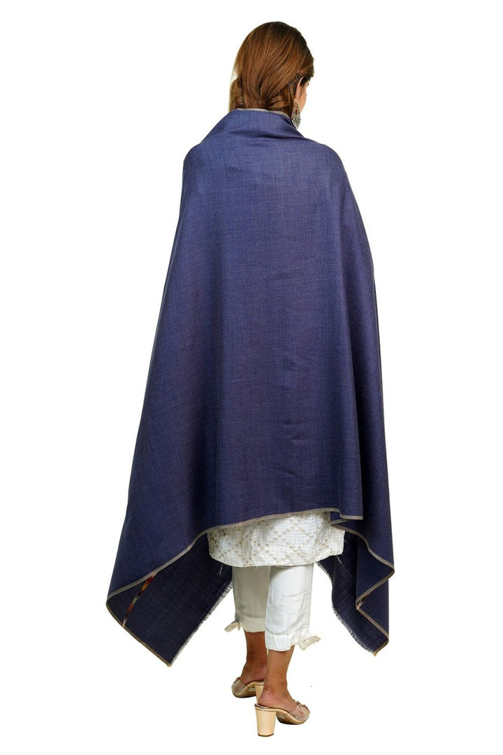 Women's Shawl Woven On Handloom With Intricate Kullu Border