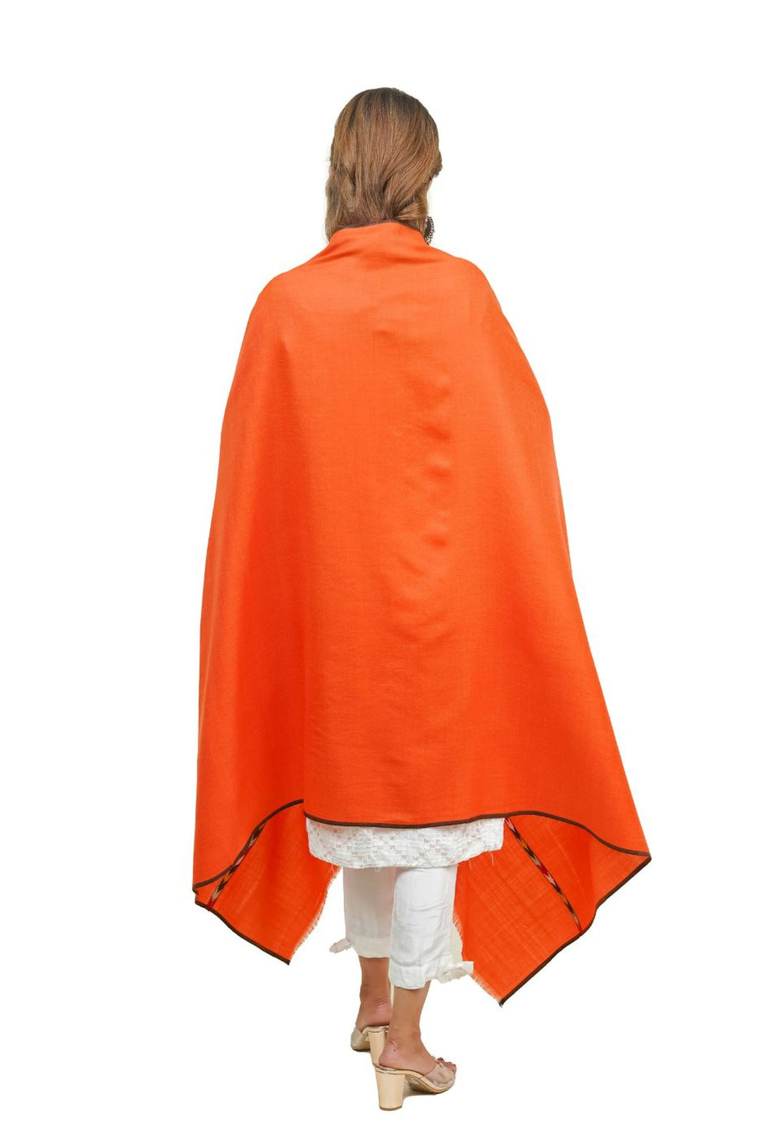 Women's Shawl Woven On Handloom With Intricate Kullu Border