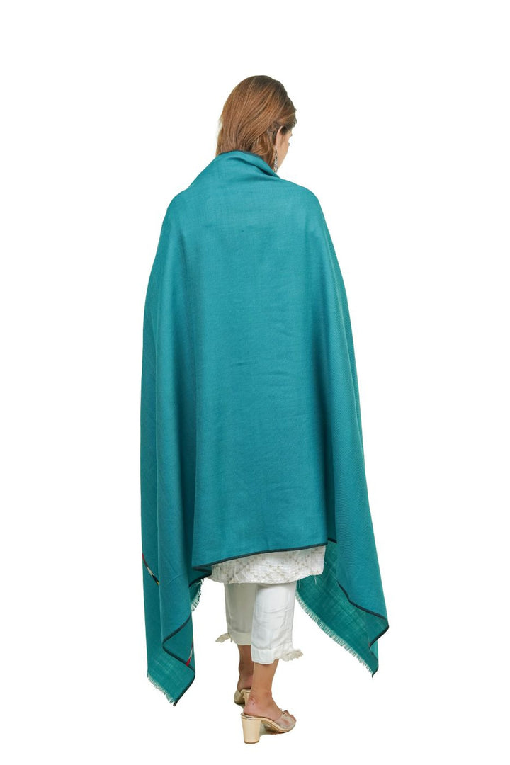 Women's Shawl Woven On Handloom With Intricate Kullu Border