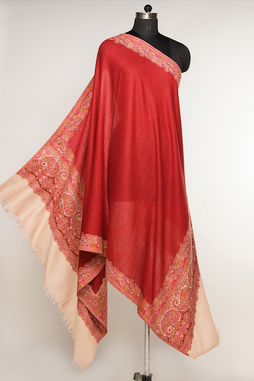 Contrast Palla Women's  Shawl With Border