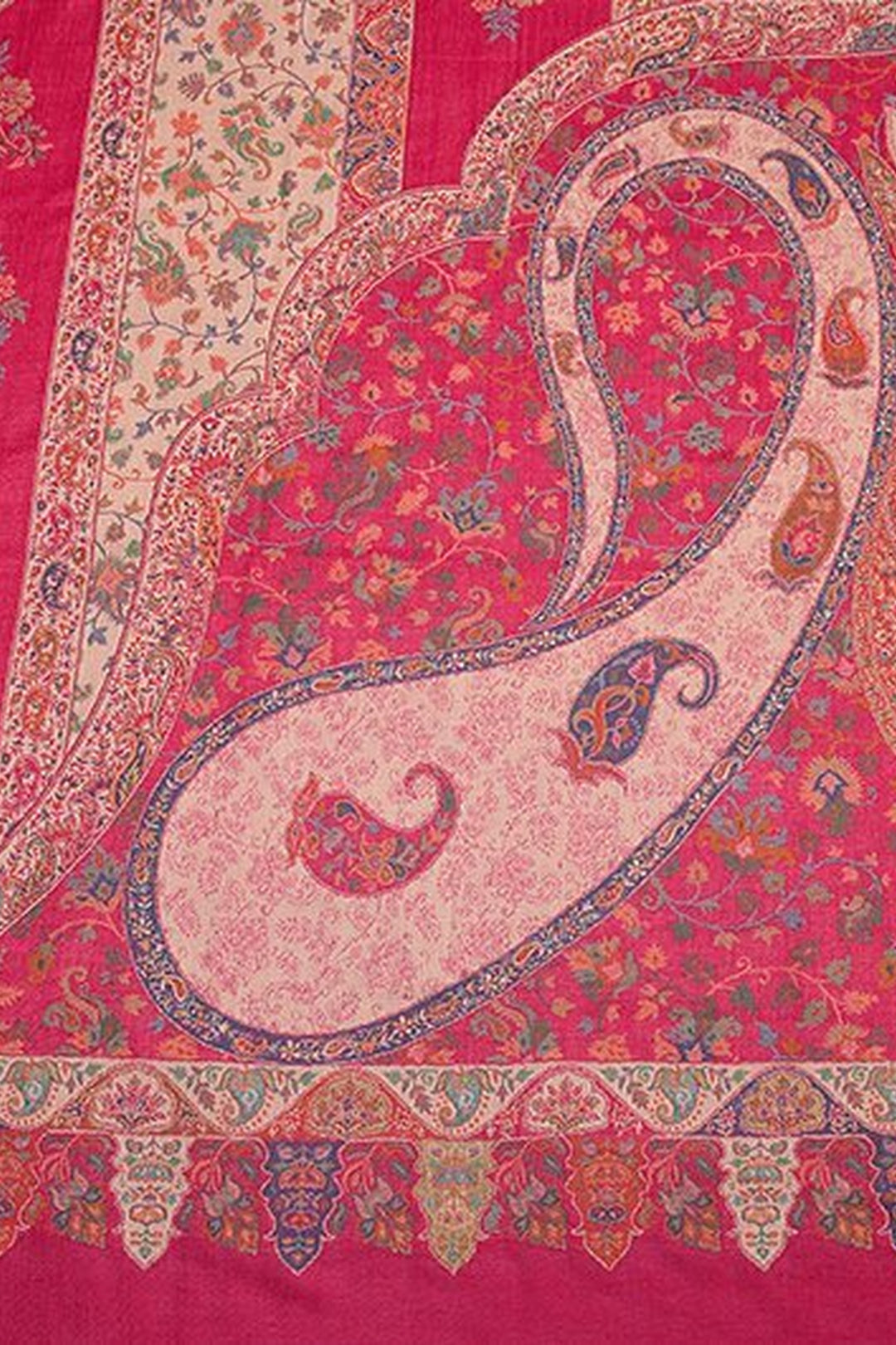 Magenta Pink  Woven Kani Women's Shawl