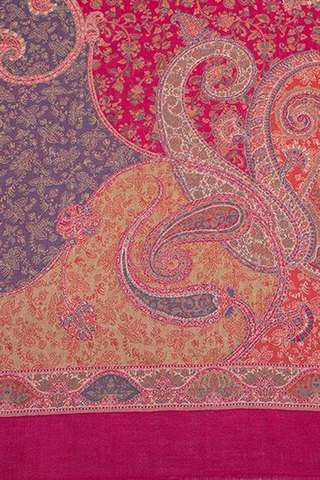 Magenta Pink  Woven Kani Women's Shawl