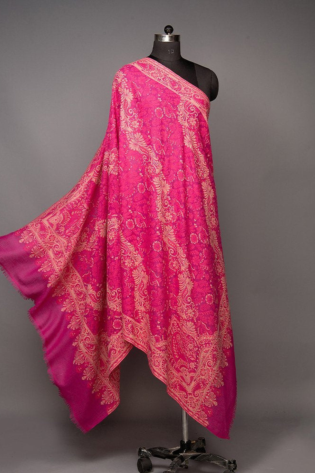 Hot Pink Woven Women's Kani Shawl