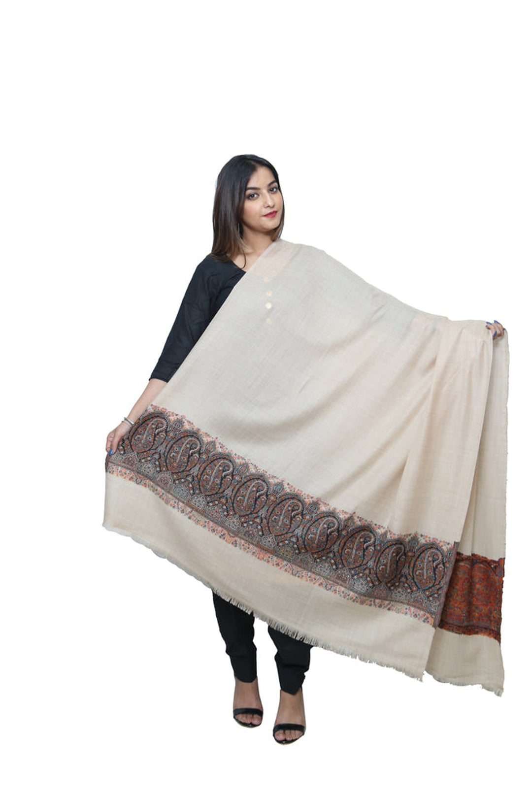 Melange Kani Jacquard Women's Shawl With Palla