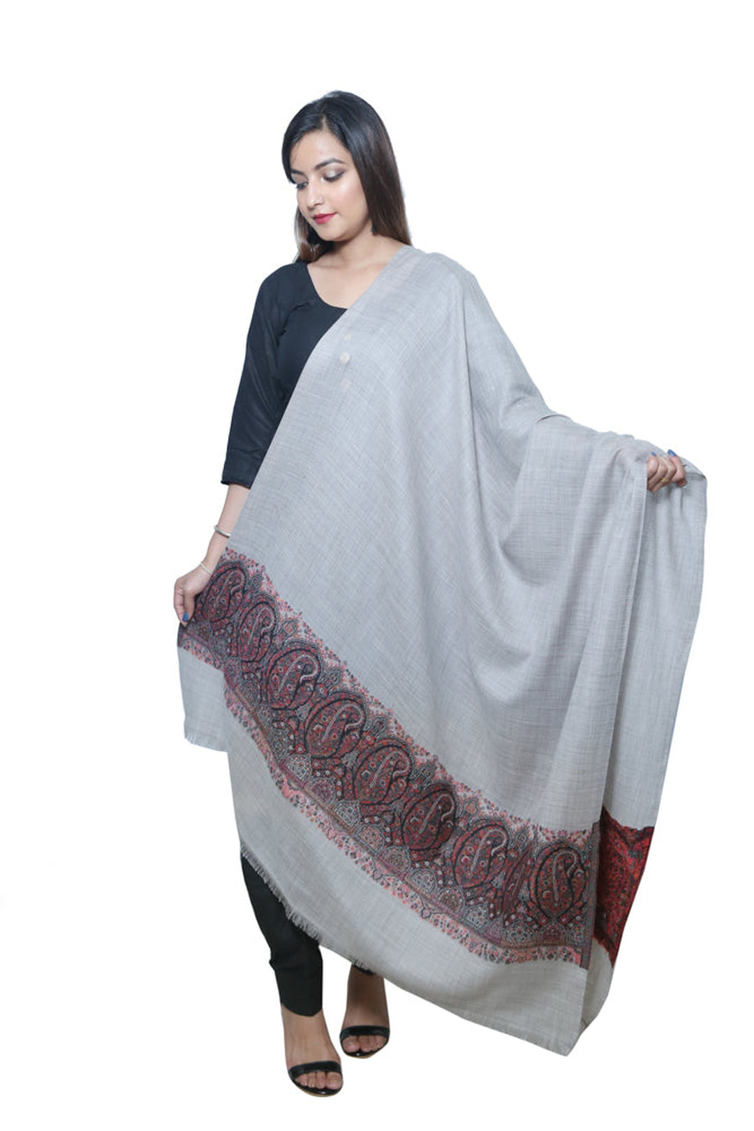 Melange Kani Jacquard Women's Shawl With Palla