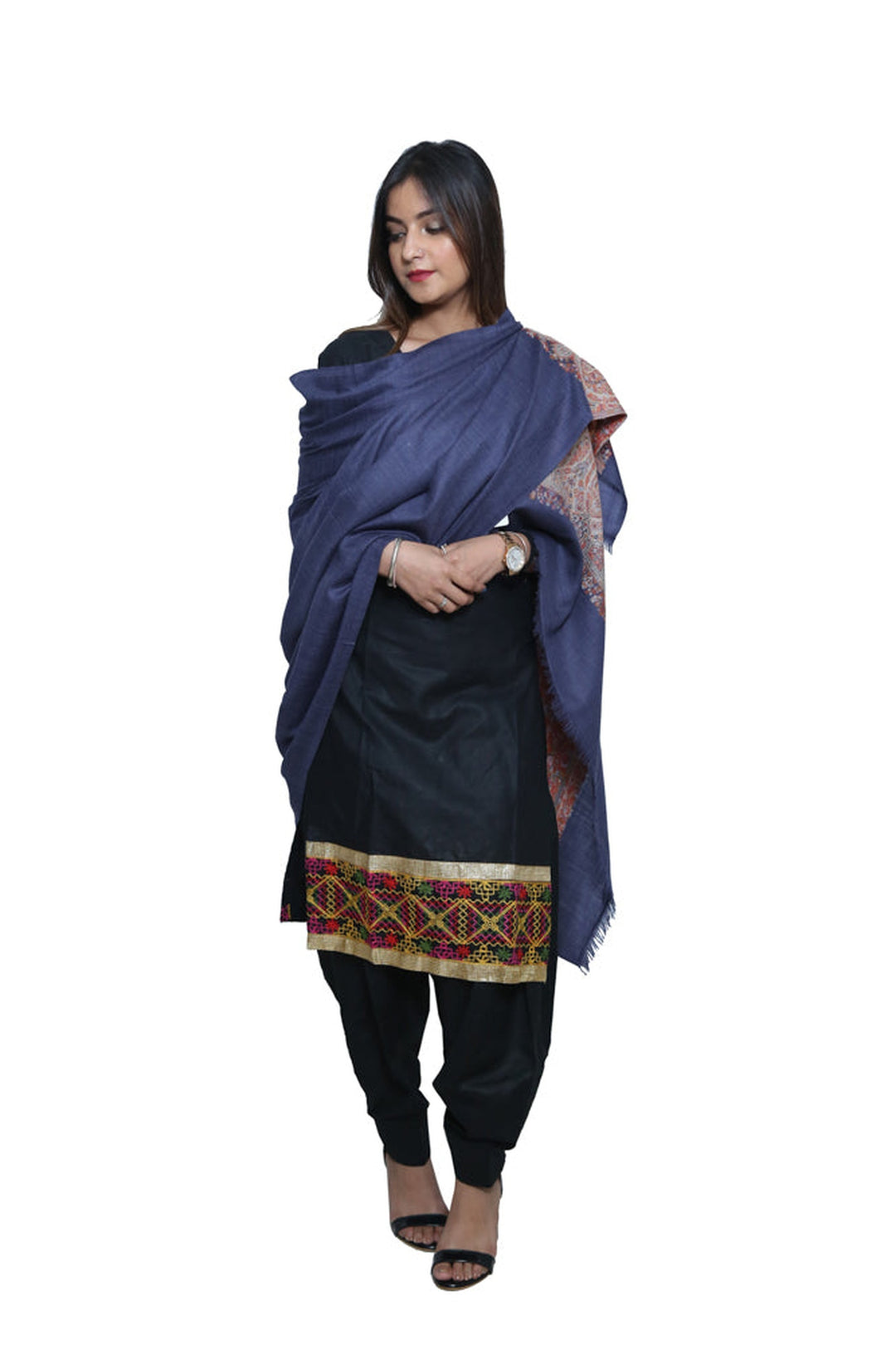 Melange Kani Jacquard Women's Shawl With Palla
