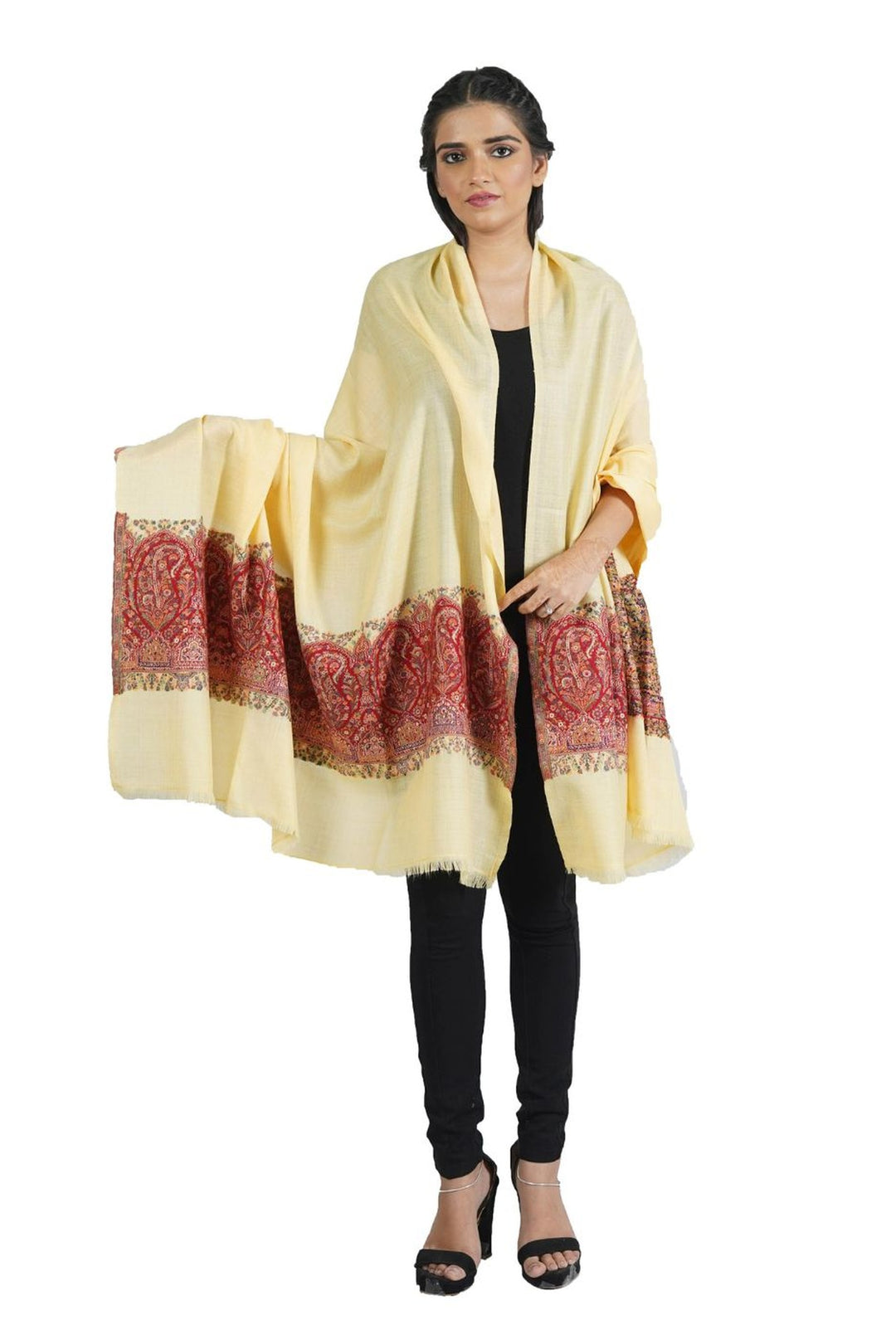 Melange Kani Jacquard Women's Shawl With Palla