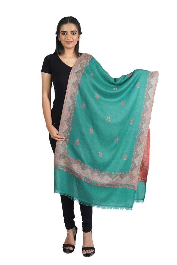 Melange Woven Border & Booti Design Women's Stole