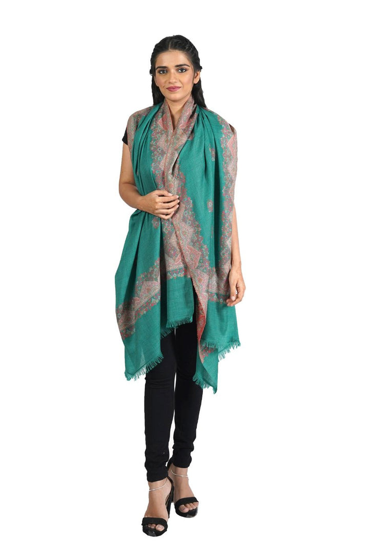 Melange Woven Border & Booti Design Women's Stole