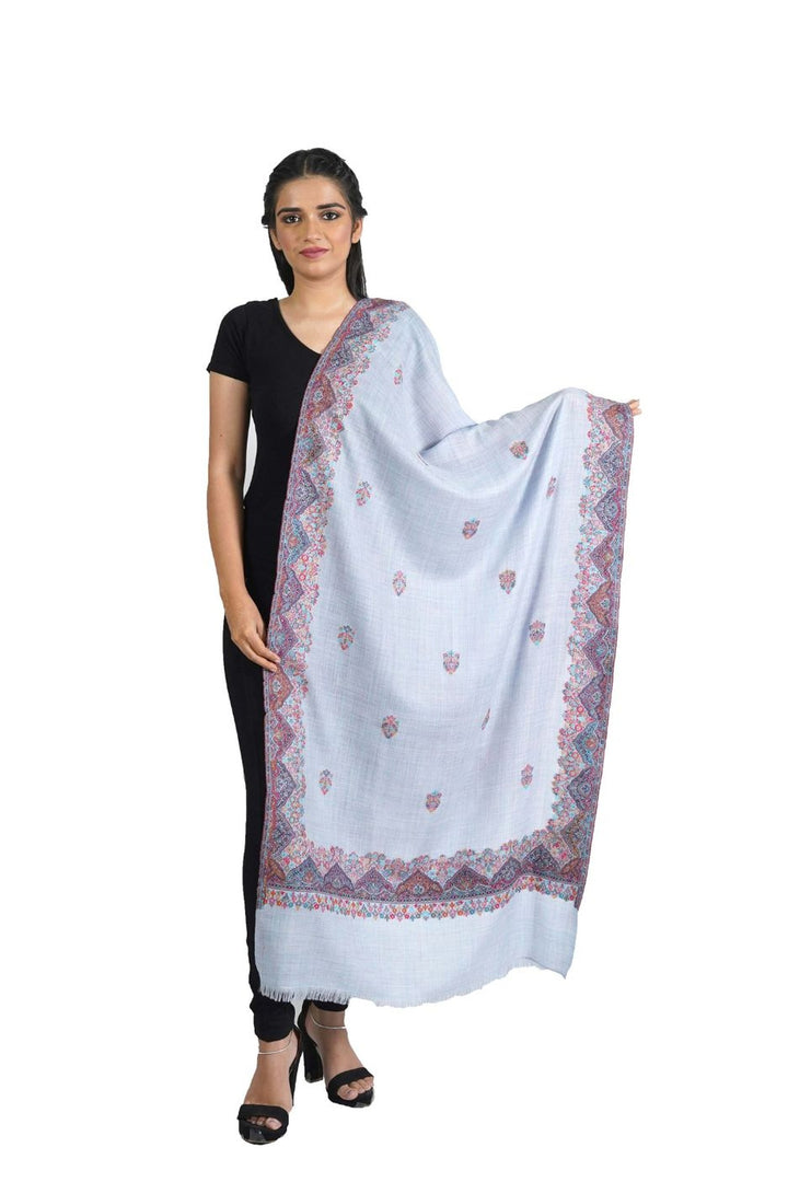 Melange Woven Border & Booti Design Women's Stole