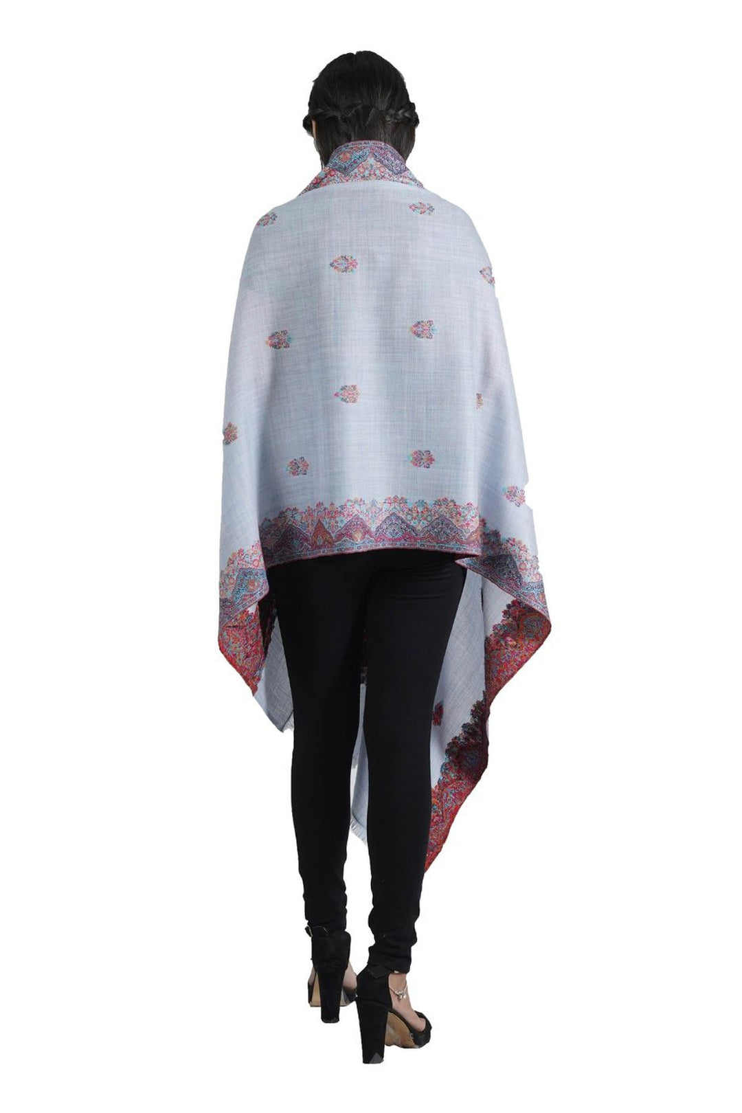 Melange Woven Border & Booti Design Women's Stole