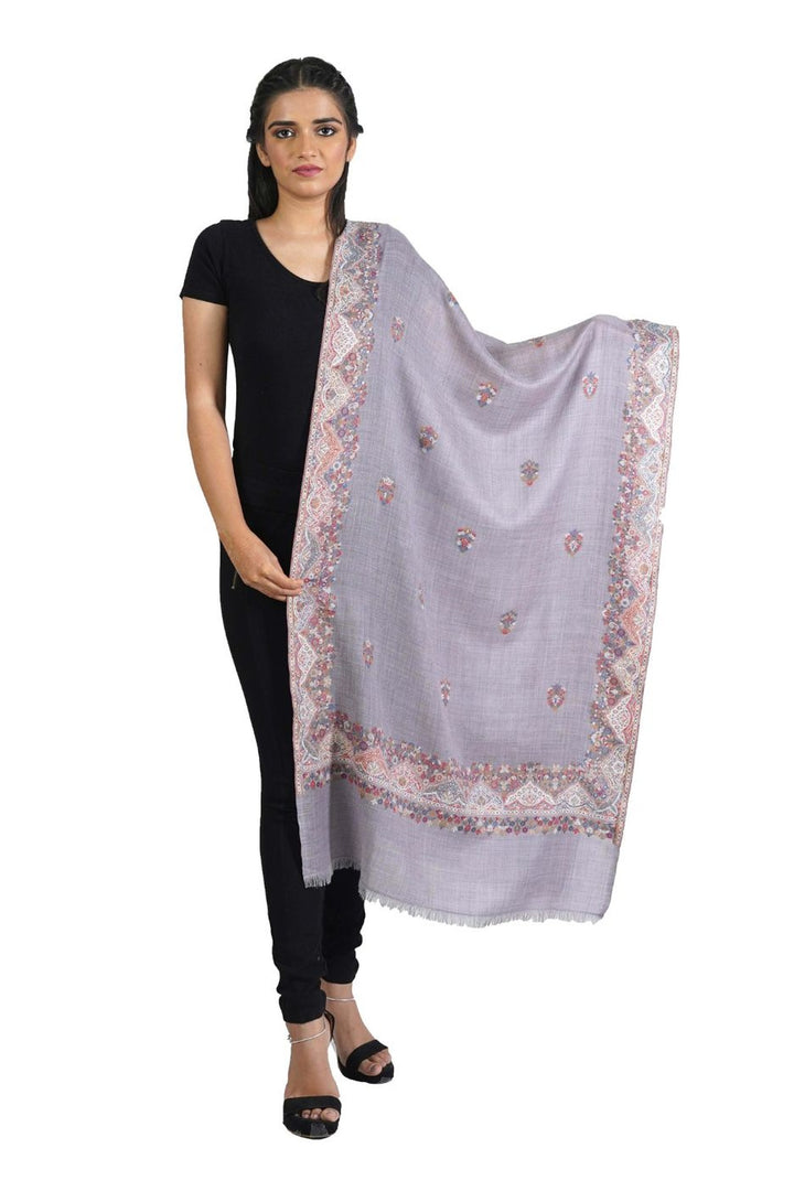 Melange Woven Border & Booti Design Women's Stole