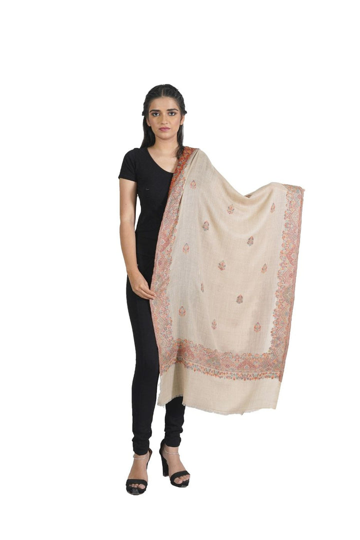 Melange Woven Border & Booti Design Women's Stole