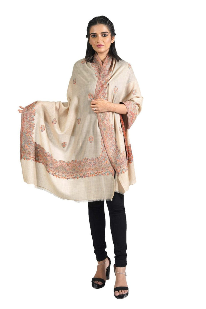 Melange Woven Border & Booti Design Women's Stole