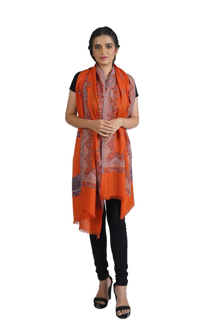 Melange Woven Border & Booti Design Women's Stole