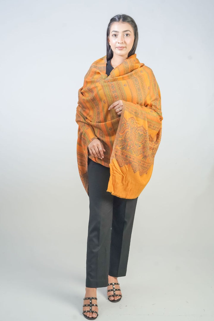 Woven Detailed Booti Women's Shawl