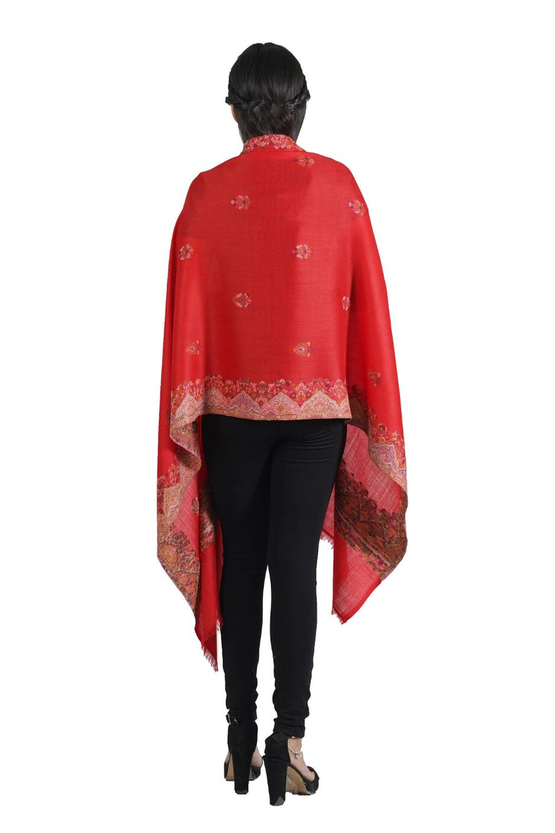 Melange Woven Border & Booti Design Women's Stole