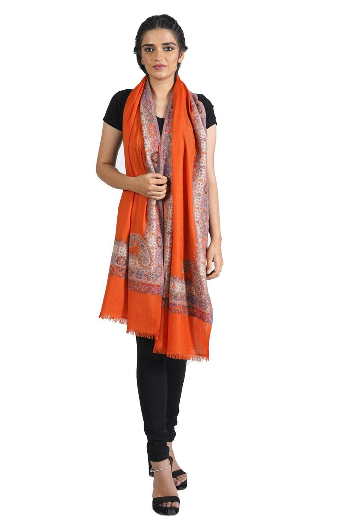 Melange Woven Border Design Women's Stole