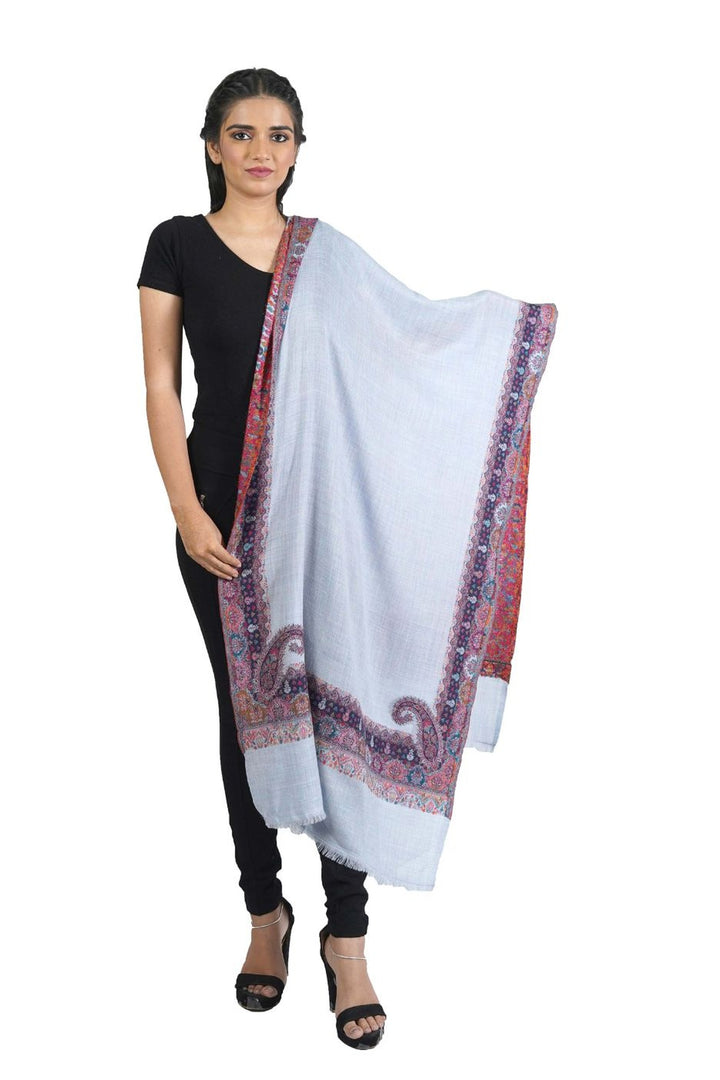 Melange Woven Border Design Women's Stole