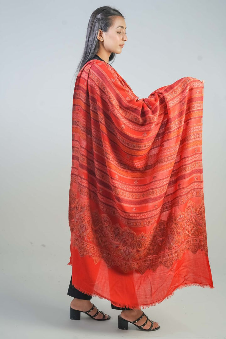 Woven Detailed Booti Women's Shawl