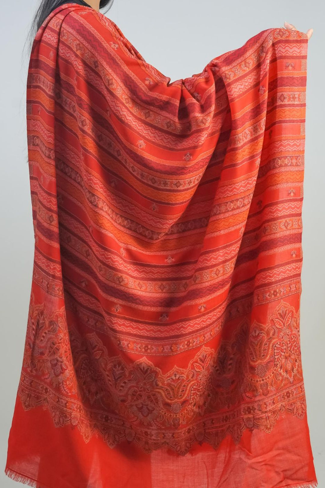 Woven Detailed Booti Women's Shawl
