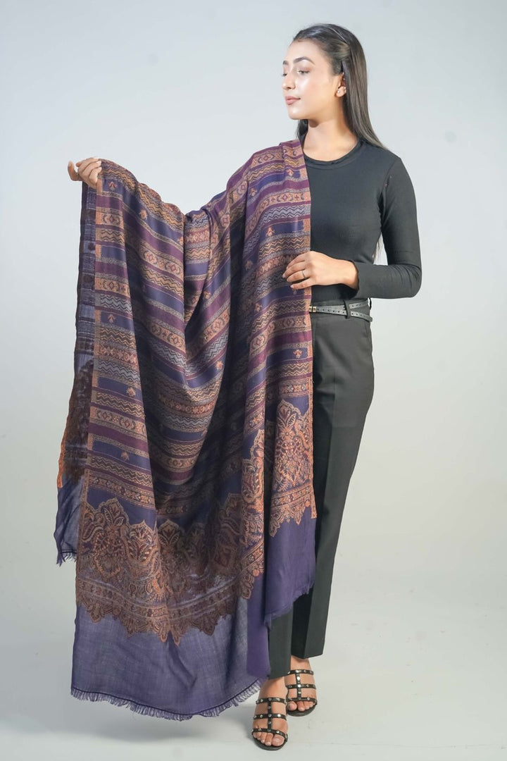 Woven Detailed Booti Women's Shawl