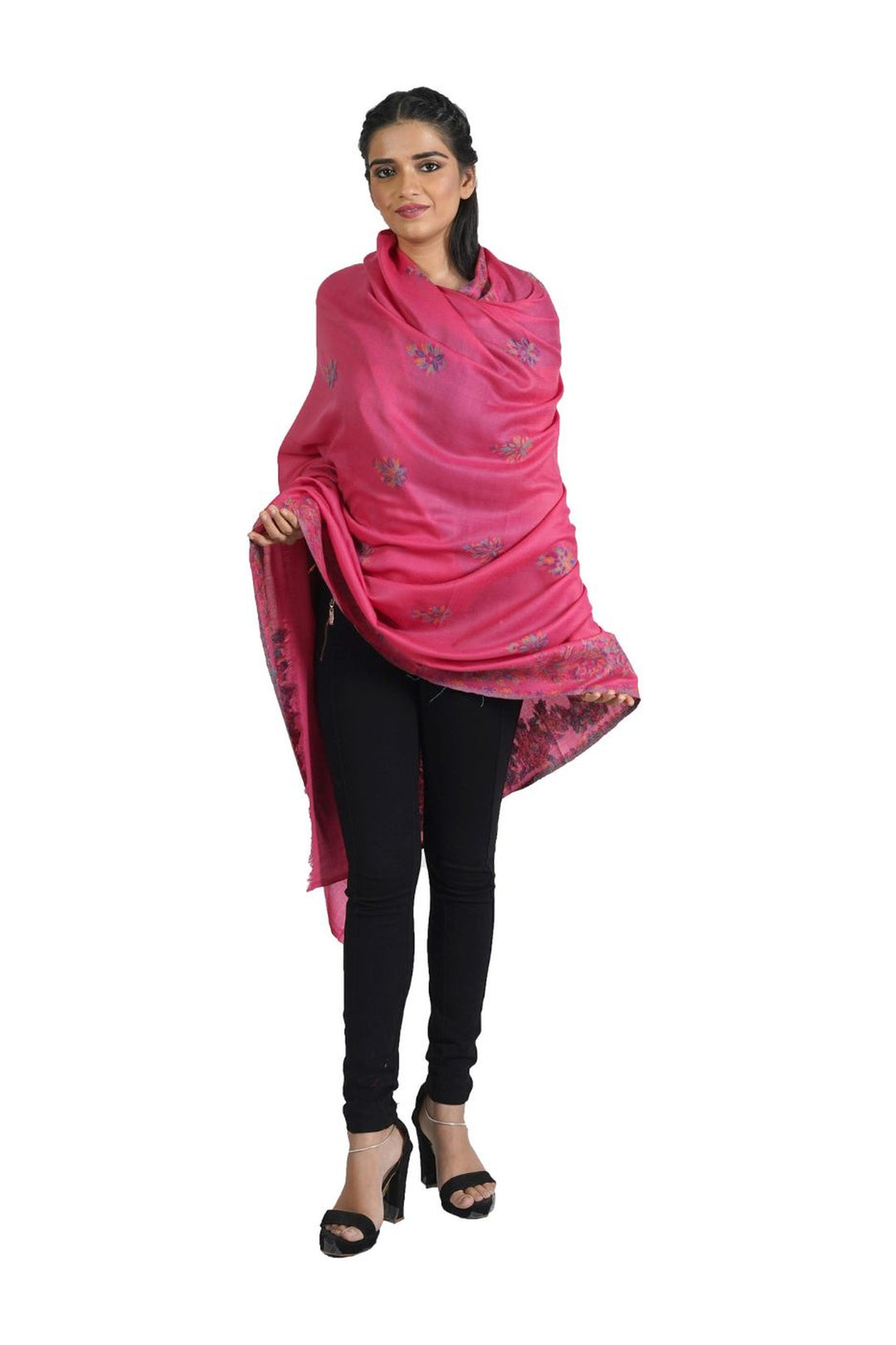 Woven Corner Design Women's Shawl