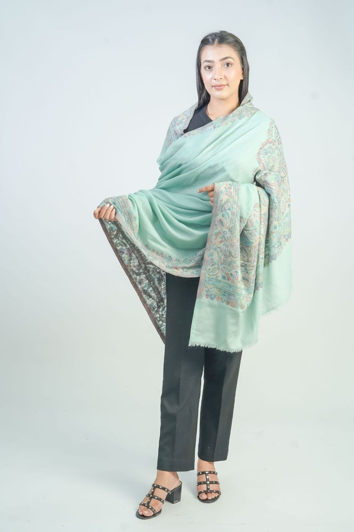 Woven Border Design Women's Shawl - Daur Palla