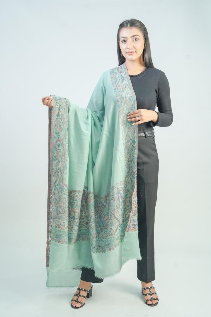 Woven Border Design Women's Shawl - Daur Palla