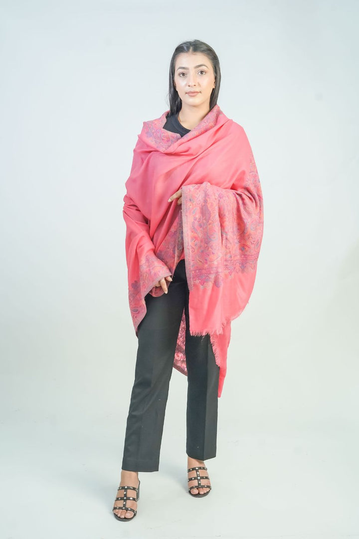 Woven Border Design Women's Shawl - Daur Palla