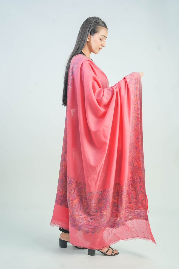 Woven Border Design Women's Shawl - Daur Palla