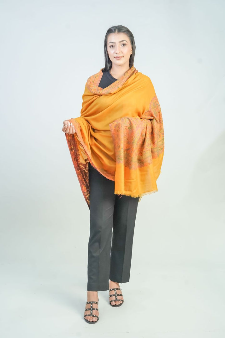 Woven Border Design Women's Shawl - Daur Palla