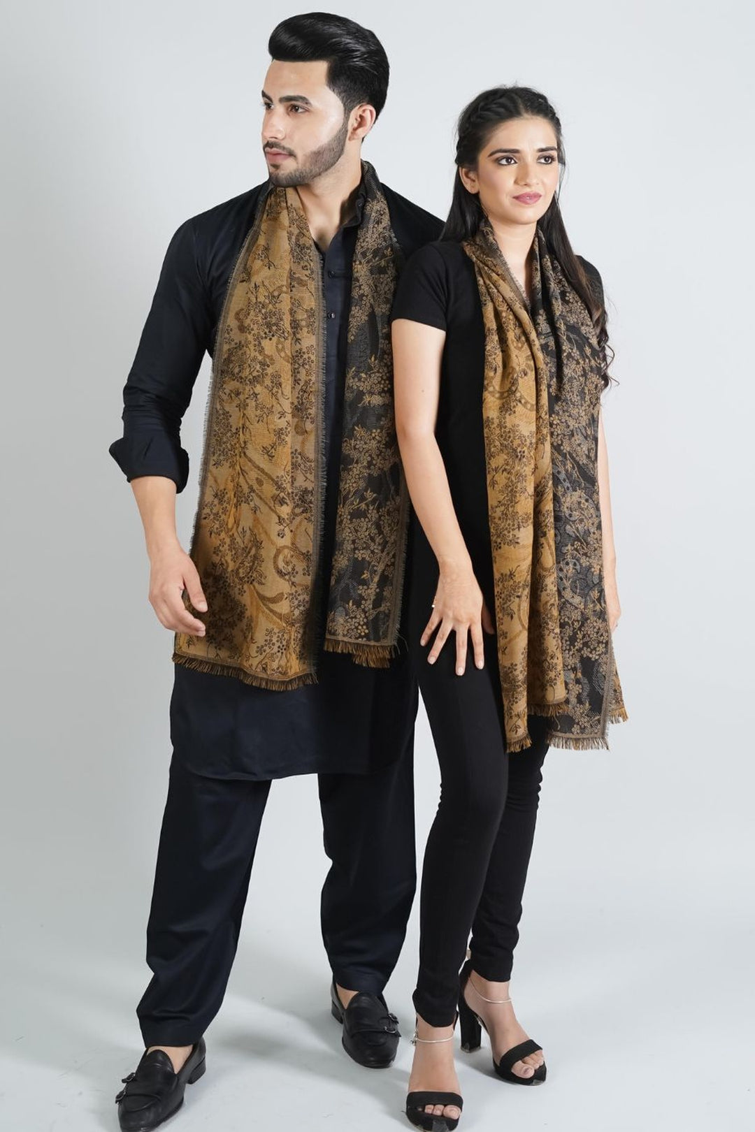 Thick Merino Wool Scarf - Reversible