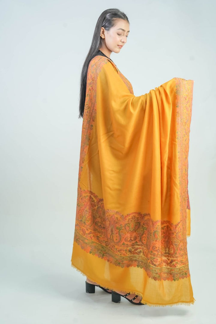 Woven Border Design Women's Shawl - Daur Palla