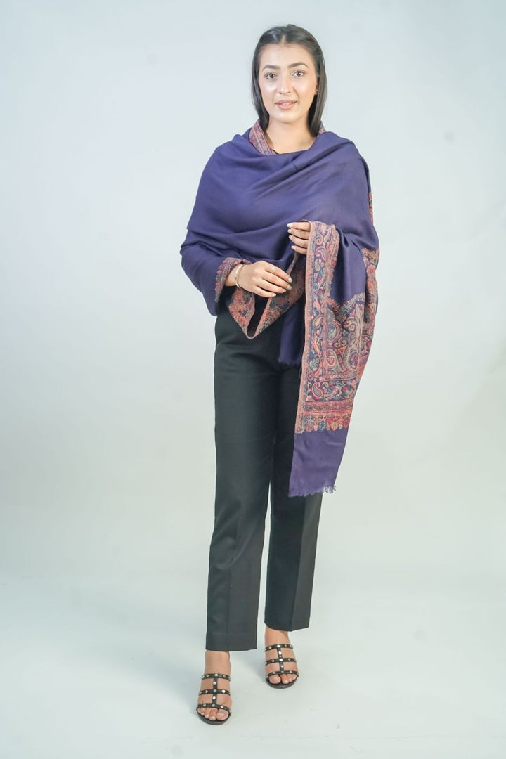 Woven Border Design Women's Shawl - Daur Palla