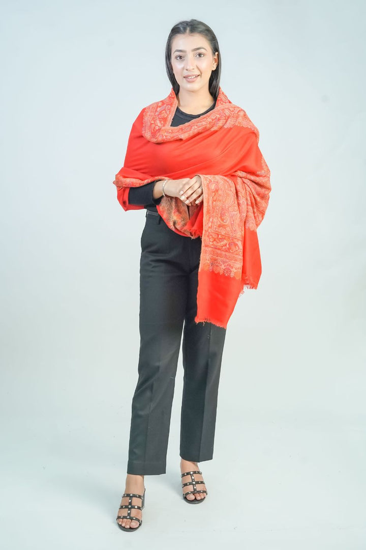 Woven Border Design Women's Shawl - Daur Palla