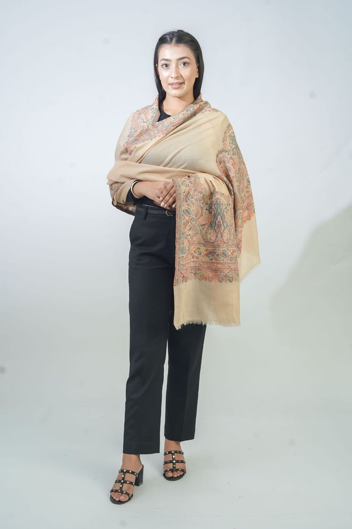 Woven Border Design Women's Shawl - Daur Palla