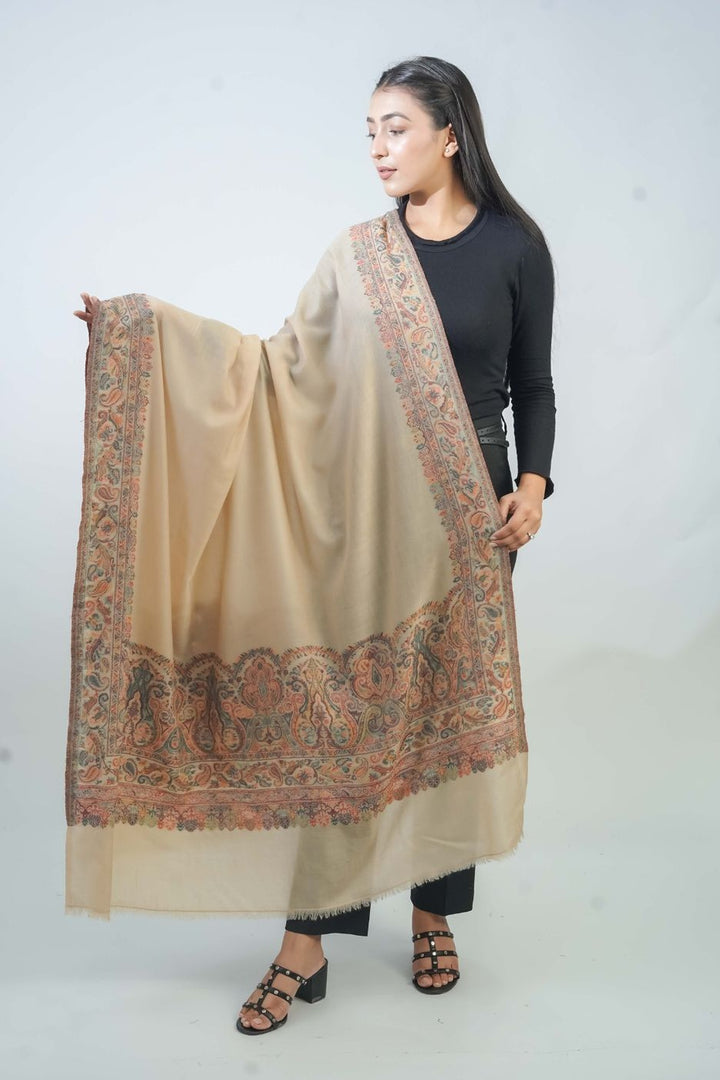 Woven Border Design Women's Shawl - Daur Palla